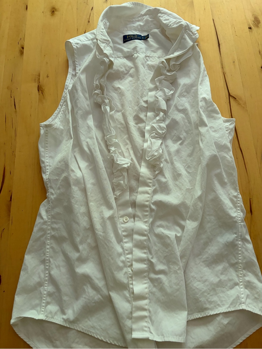 Ralph Lauren White Shirt with Navy and Gold Label